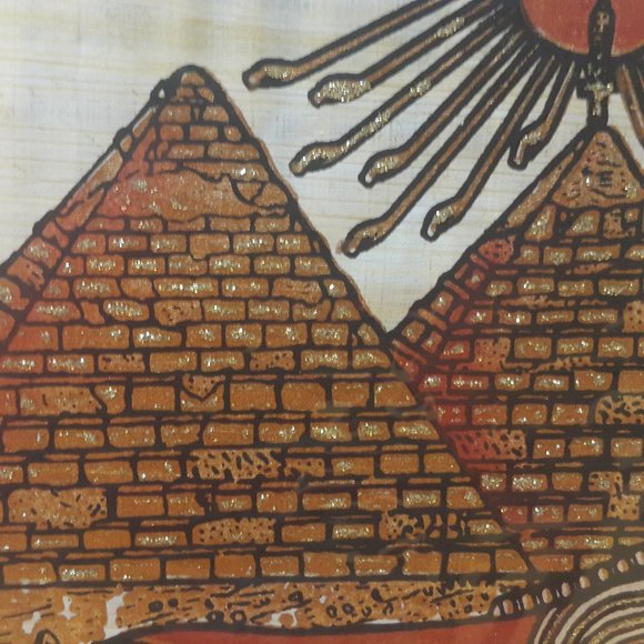 Hand-painted papyrus painted souvenir portrait (The Sphinx Design) - Picture 11 of 16